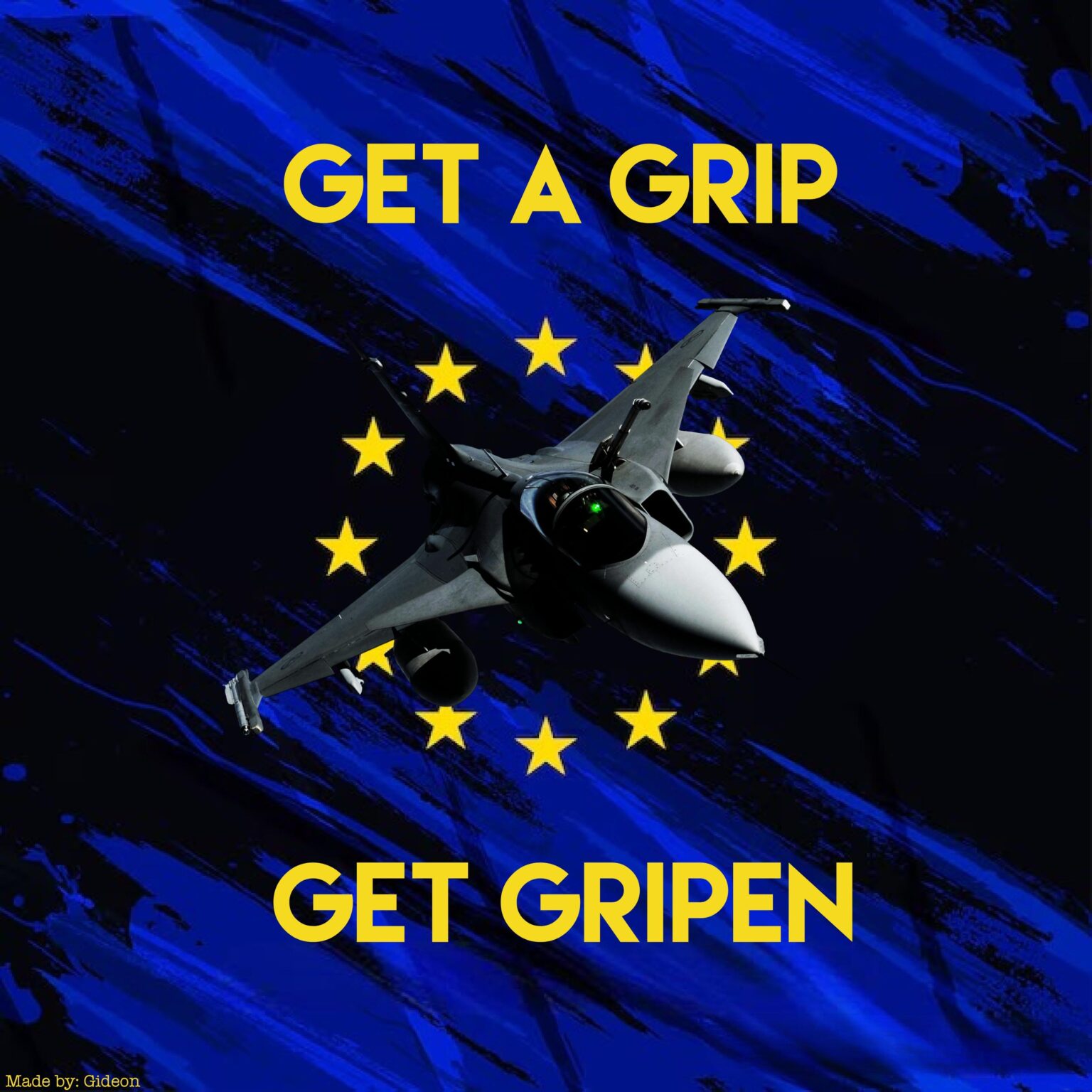 Jas 39 Gripenのプロパガンダポスターを作りました