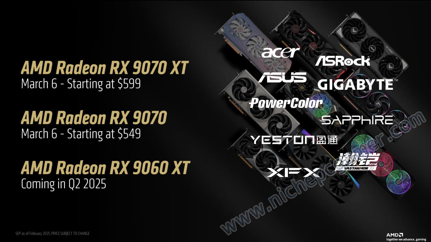 Radeon RX 9000シリーズ取扱メーカーリスト