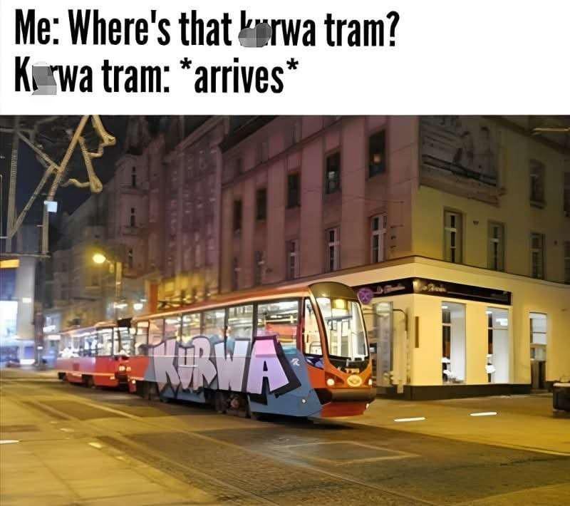 ポーランドでのみこのような涼しい路面電車