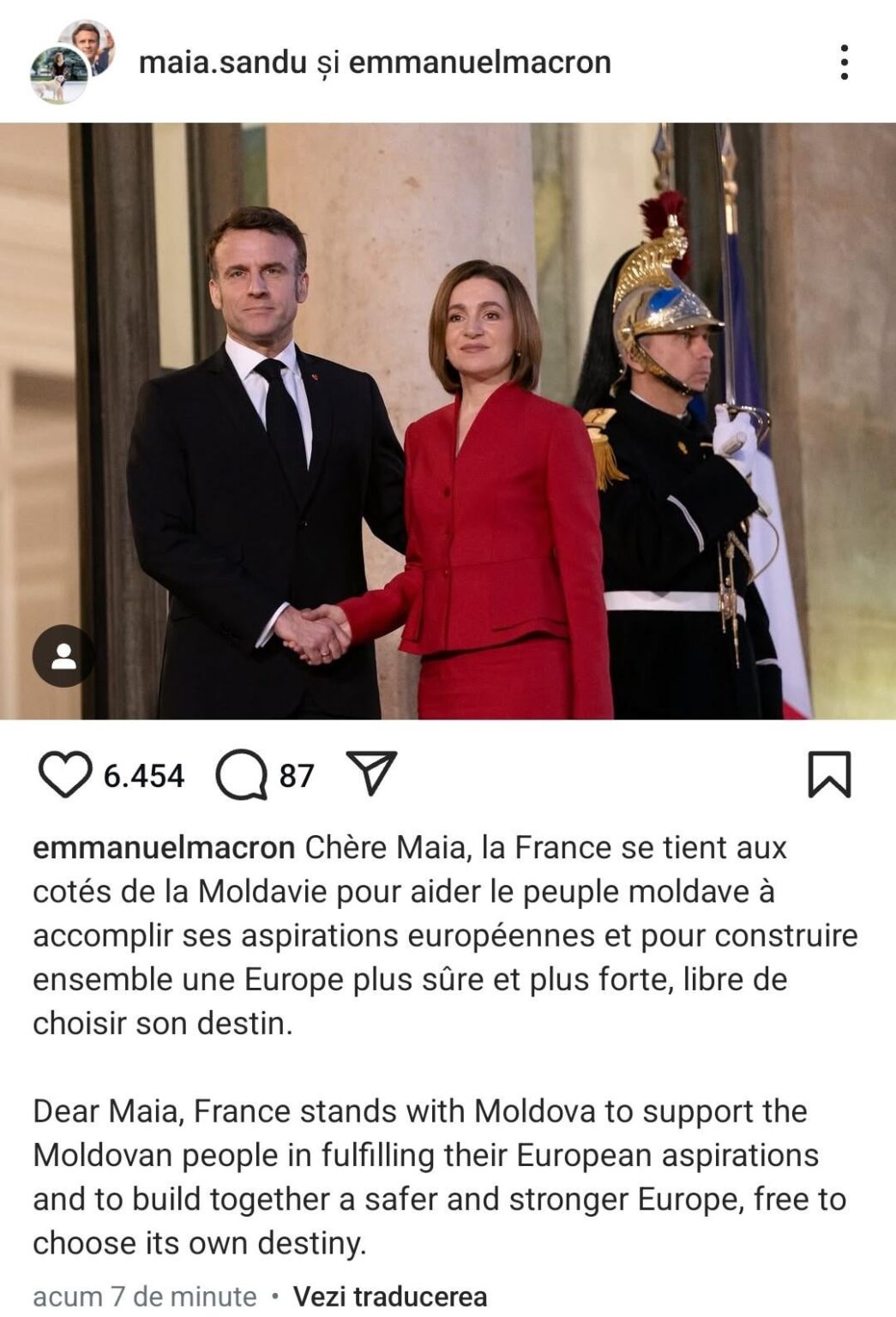 マクロンとマイア・サンドゥ
