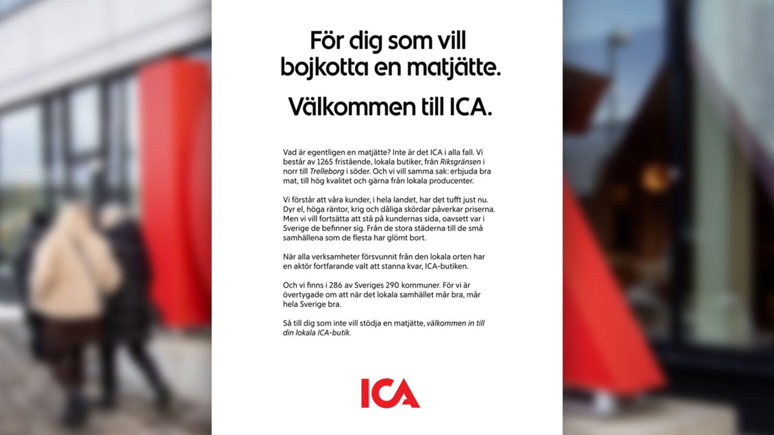 ICAは、フードジャイアンツについての声明に対する批判を満たしています - 要約