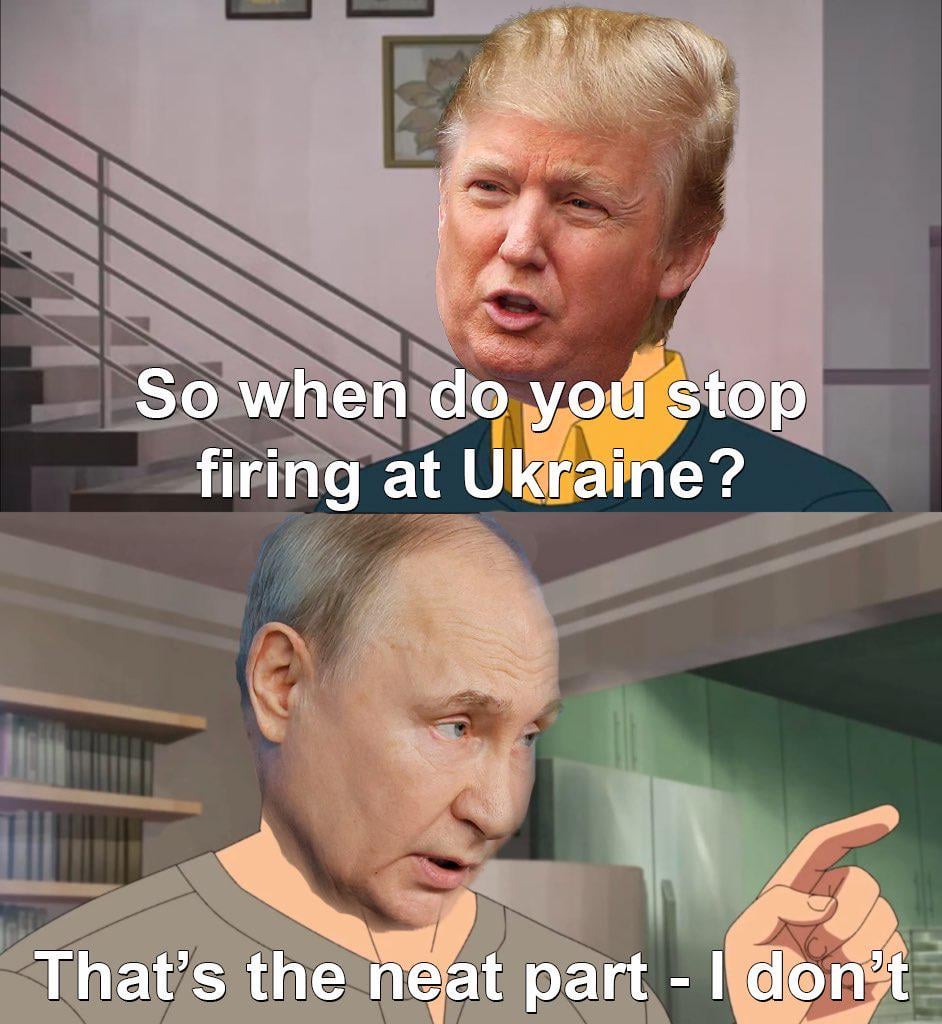 プーチンが話し始めたからといって、彼らは止まるだろうと思いましたか？彼らはすでに3年間それに行ってきました、なぜ彼らはそうするでしょうか？私たちは彼らに頼んだからですか？