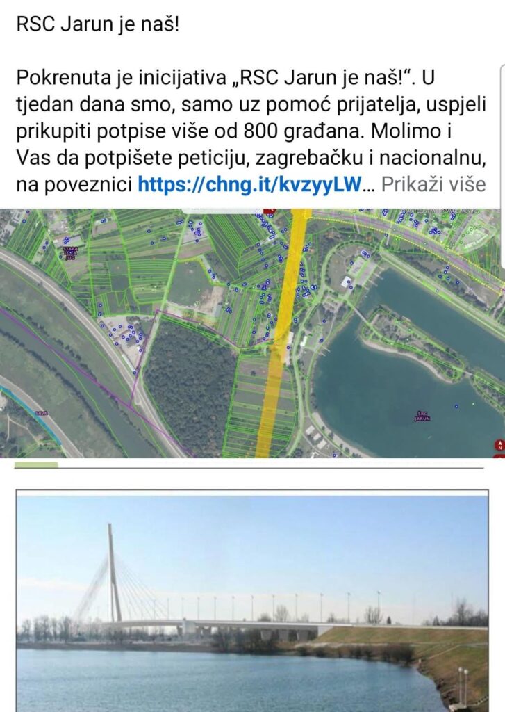 Zagrebの住民：群衆を取り除くために新しい道路を建設する必要があります。また、ザグレブの住民：私たちは新しい橋の建設に抗議します