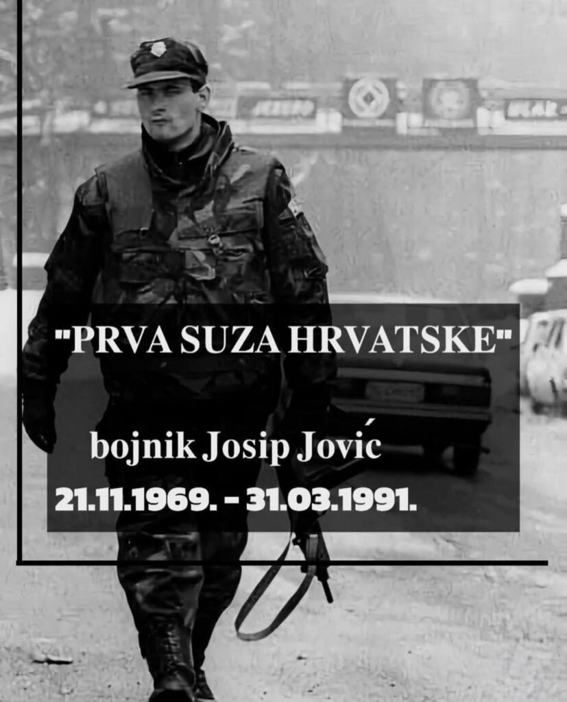 Josip Jovicは今日殺されました - 故郷の戦争の最初の犠牲者
