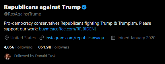 ポーランドのPMドナルドタスクは、Twitterで主要な反トランプアカウントに従っています