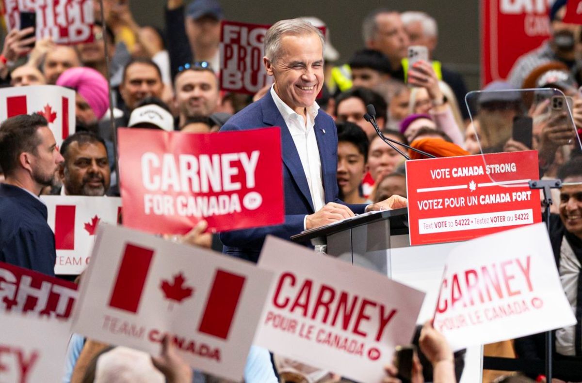 与党・自由党を率いるカーニー首相。最近の世論調査では自由党がリードしている/Rich Lam/Getty Images