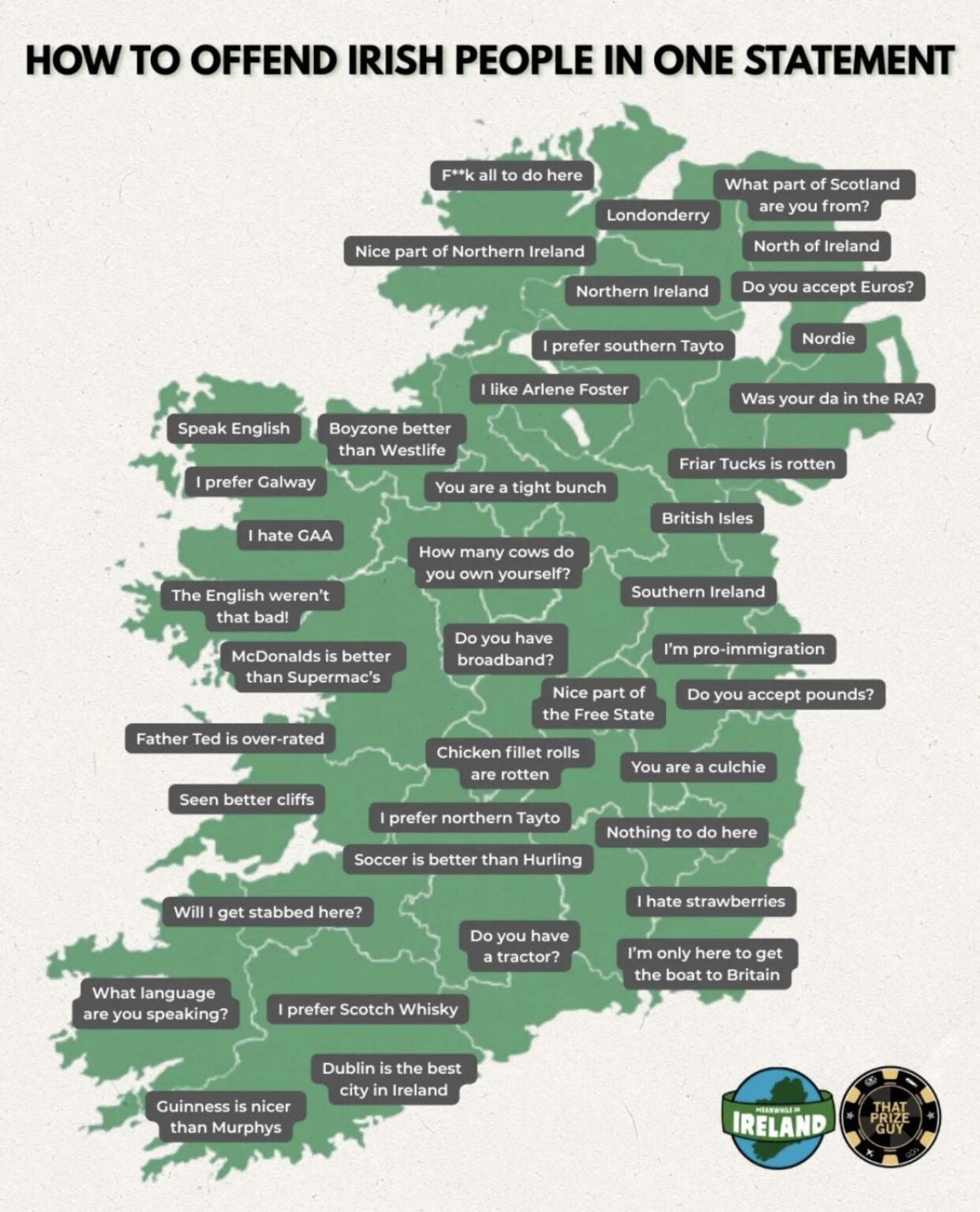 アイルランドの人々を1つの声明で怒らせる方法