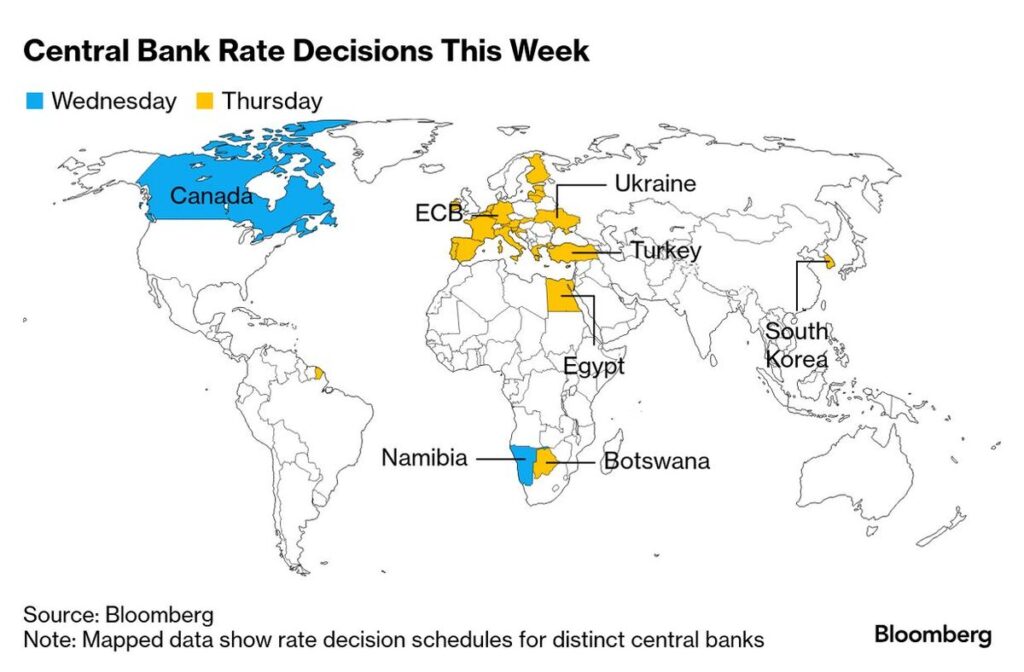 【焦点】ＥＣＢとカナダ中銀、Ｇ７で最初の政策決定に－米国の混乱後 - Bloomberg