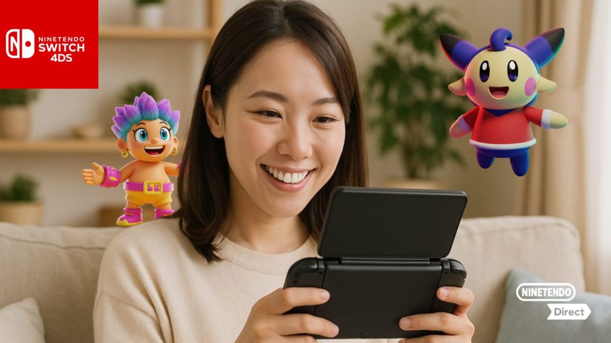 [速報] 折りたたみ式で画面サイズ4倍の「Ninetendo Switch 4DS」発表、同時発売タイトル3種も判明