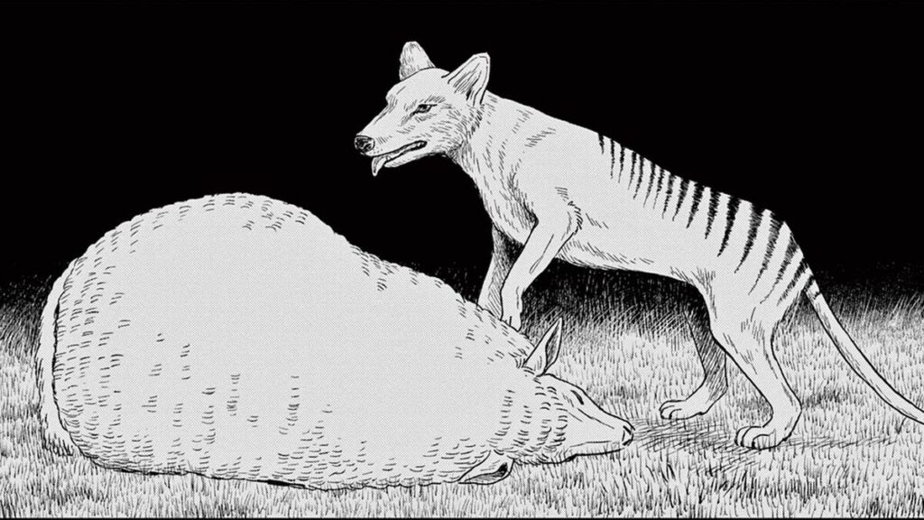 絶滅動物物語 | イギリス植民地で”タスマニア人の青年”が共鳴した「フクロオオカミ乱獲」の悲しい幕切れ　漫画｢絶滅動物物語（第2集 第1話） | 東洋経済オンライン