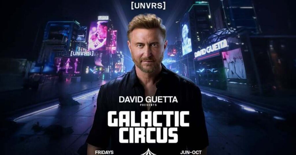 David Guetta (デヴィッド・ゲッタ) 、スペイン・イビザのホットな最新ベニュー[UNVRS]にてレジデント公演『Galactic Circus』の開催を発表
