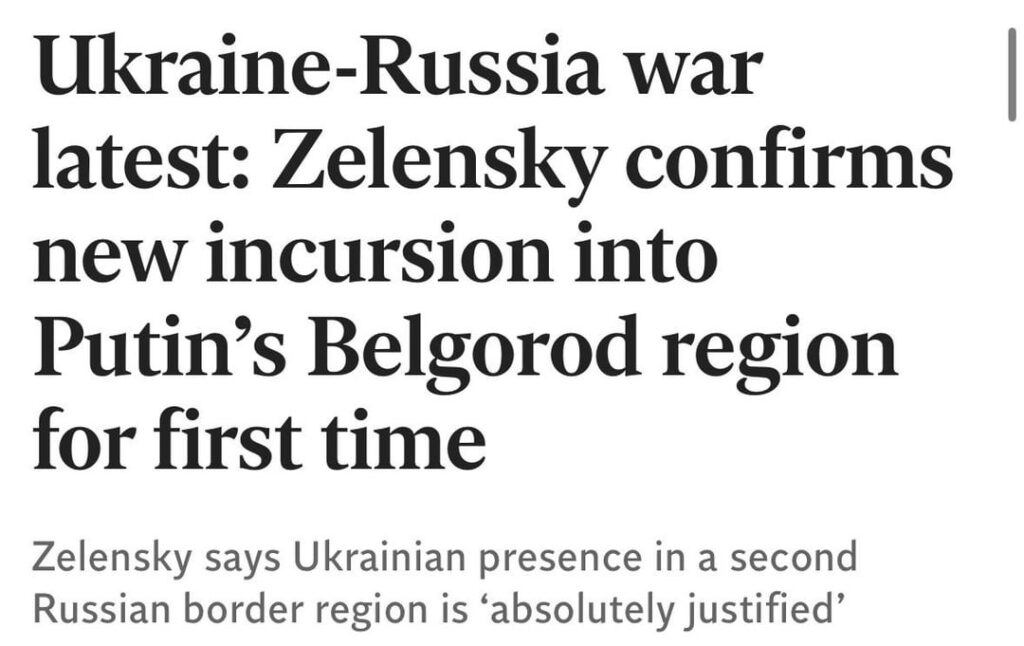 Zelenskyyは、Ruzzias Belgorod地域で活動しているウクライナ兵士が確認する。