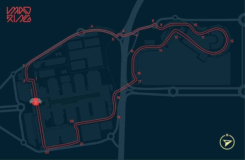 F1新サーキット『マドリング』のコース図