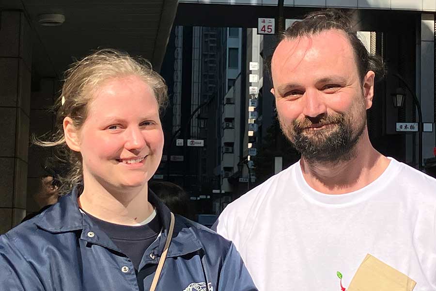 ノルウェーから来た（左から）アマンダさんとジェレミーさん【写真：Hint-Pot編集部】