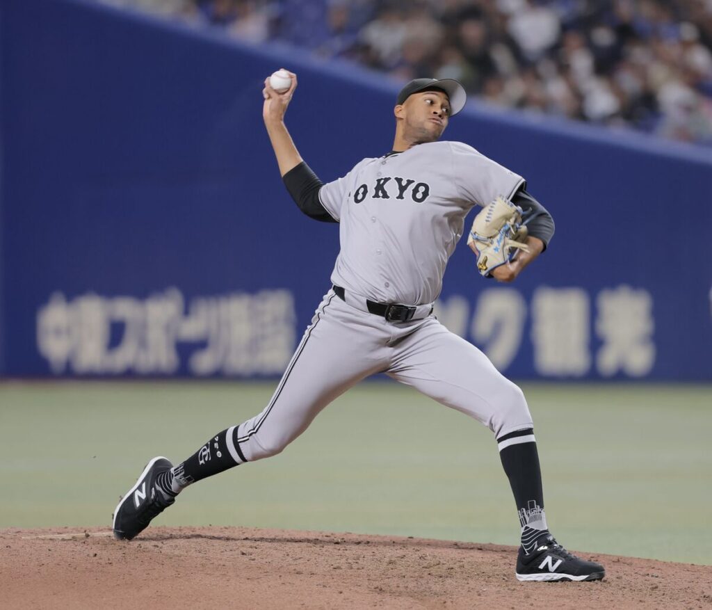 ９回に登板したライデル・マルティネス(カメラ・小林　泰斗)