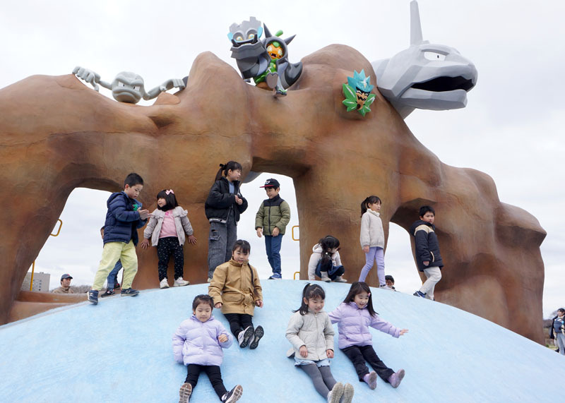 まるでゲームの世界 「イシツブテ公園inきたかみ」オープン 岩手・展勝地（岩手日日新聞社） - Yahoo!ニュース - Yahoo!ニュース