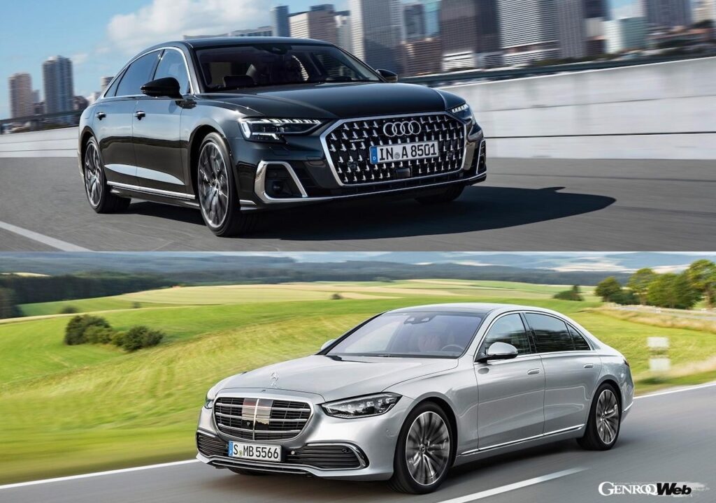300万円差のドイツ高級サルーン「メルセデス・ベンツ S 450 d 4MATIC」と「アウディ A8 55 TFSI クワトロ」を比較 ｜ GENROQ Web(ゲンロク ウェブ)