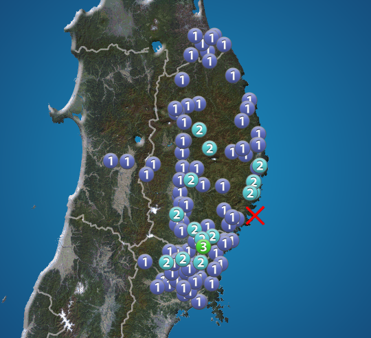 岩手県沿岸南部でM4.8の地震 岩手県で震度3 津波の心配なし - ウェザーニュース