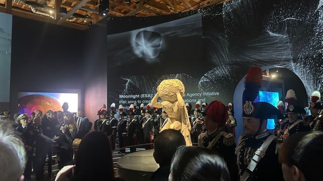 【速報】"万博の華"海外パビリオン イタリア館開館式 目玉は古代ローマの像「アトラス」日本初公開（読売テレビ） - Yahoo!ニュース - Yahoo!ニュース