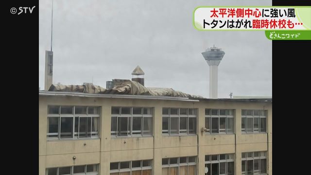 トタンはがれて臨時休校 太平洋側中心に強い風 札幌で最大瞬間風速21.3メートル 北海道（STVニュース北海道） - Yahoo!ニュース - Yahoo!ニュース