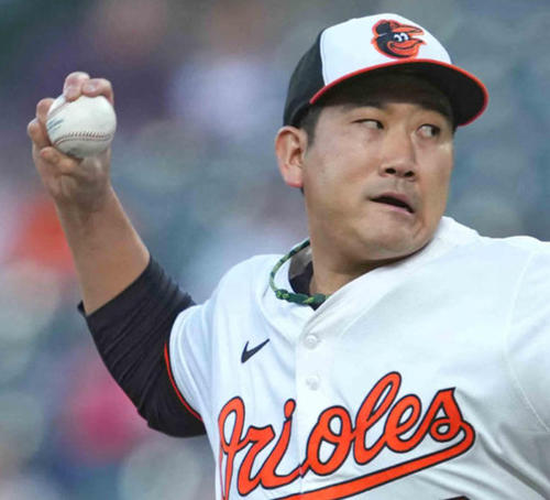 ヤンキース戦に先発したオリオールズ菅野智之（ロイター)