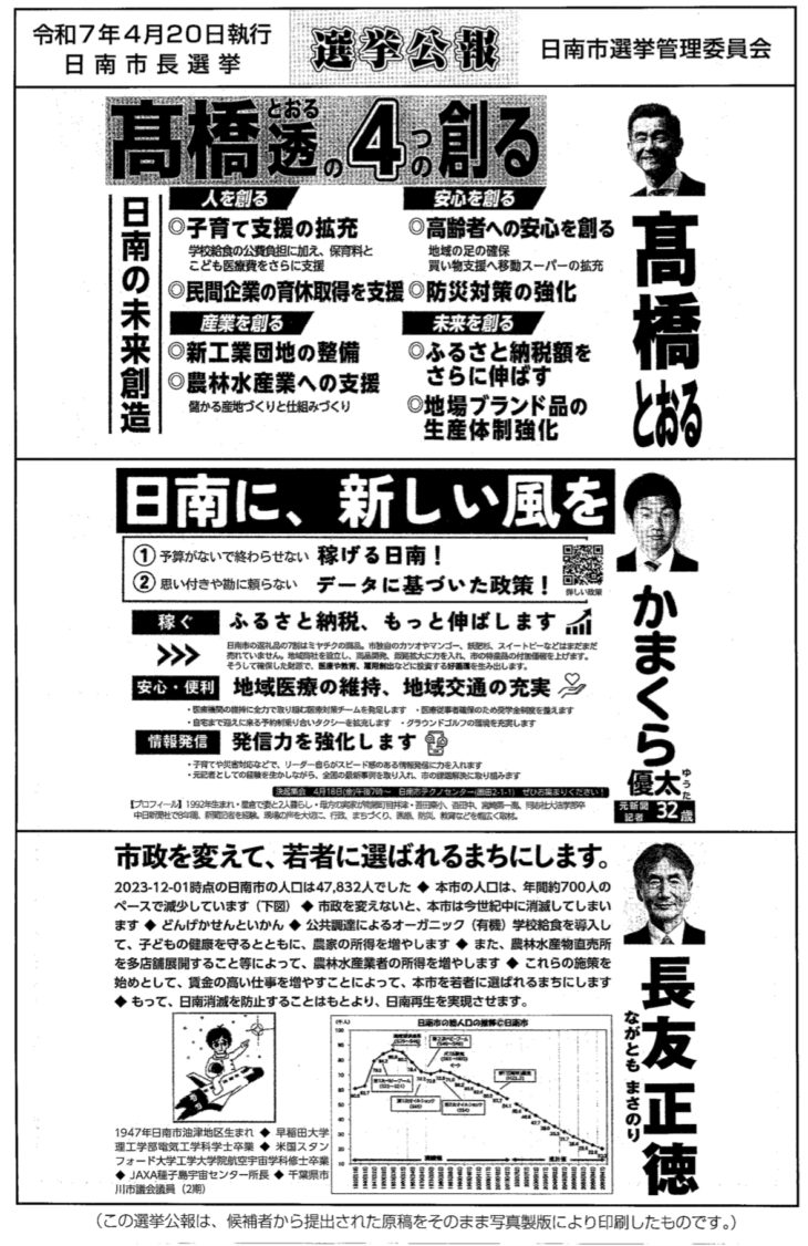 日南市長選挙公報