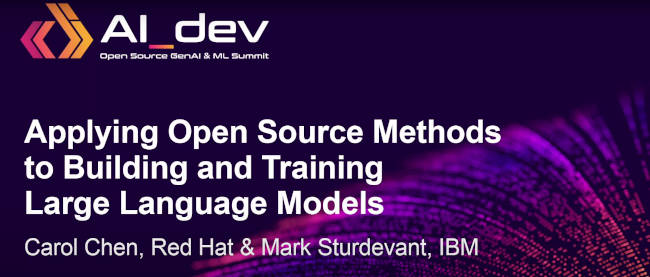 AI_dev Europe 2024からIBMとRed HatによるInstructLabのセッションを紹介 | Think IT（シンクイット）
