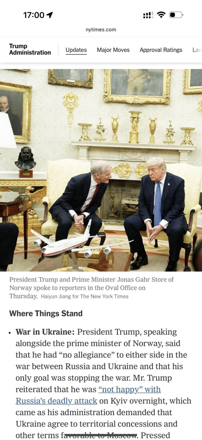 ノルウェーPM訪問