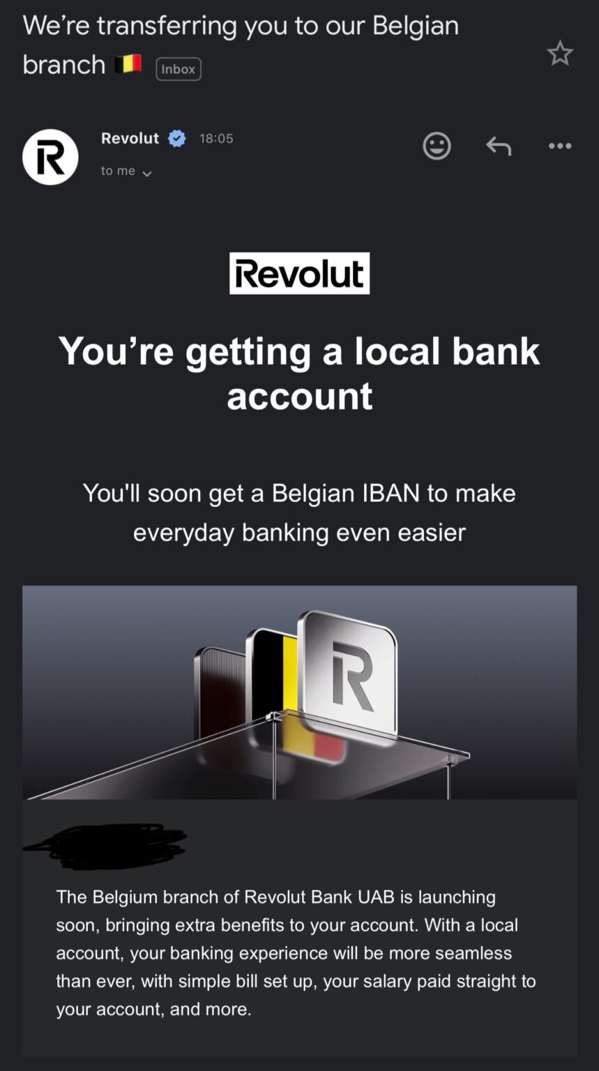 Revolut：ベルギー支部