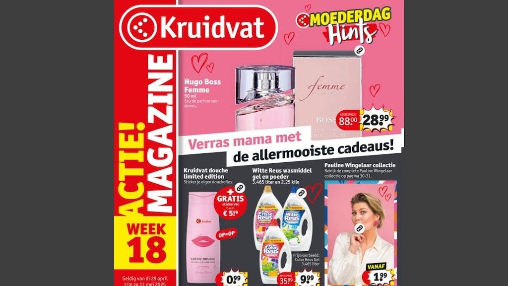 Kruidvatは母の日への贈り物として洗剤で宣伝しています：「完全に置き忘れた」