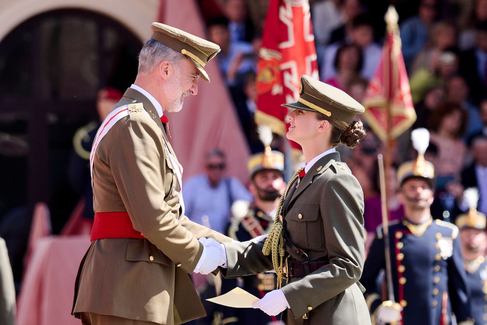 スペインのフェリペ国王、レオノール王女King Felipe VI of Spain and Crown Princess Leonor of Spain attend the delivery of Royal offices of...