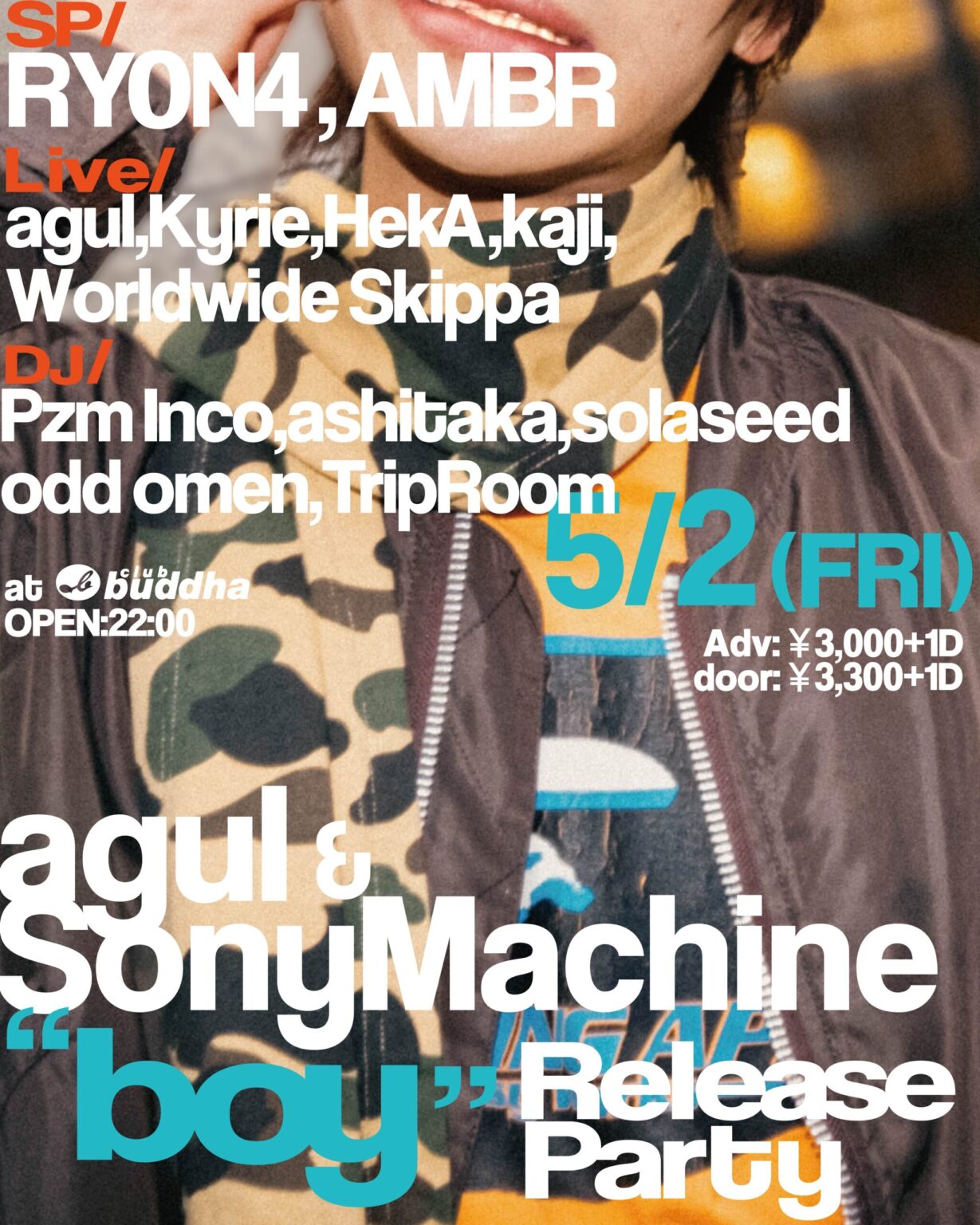 愛知県出身ラッパー・agul、ペルー在住ビートメーカー・Sony MachineとのコラボEPのリリースパーティーが、新栄・club buddhaにて開催。ゲストにRY0N4、AMBRが登場。 | LIVERARY – A Magazine for Local Living