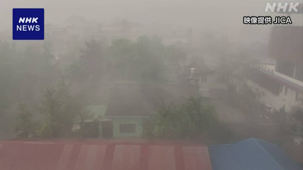 ミャンマー大地震 被災地で激しい雨 屋外生活には厳しい状況に - nhk.or.jp