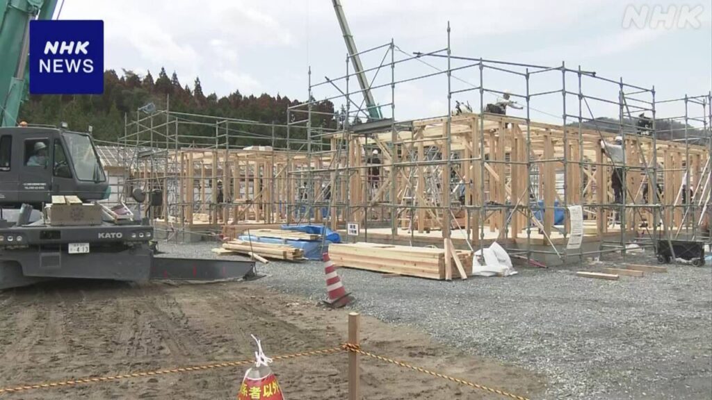 岩手 大船渡山林火災 仮設住宅の骨組み完成 5月中の入居目指す - nhk.or.jp