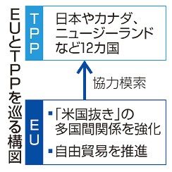 米国抜きでEU TPPと協力も 多国と関係強化狙う