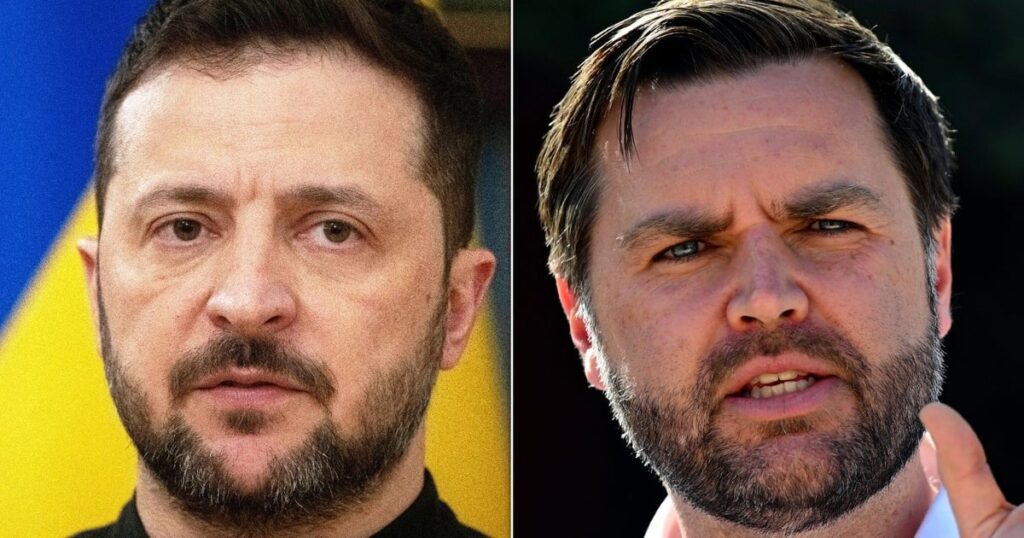 Zelenskyyは、JD Vanceはウクライナでのプーチン大統領の戦争を「何らかの形で正当化する」と言います