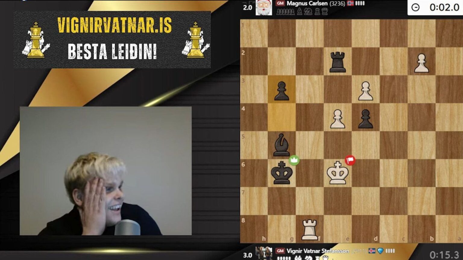Vignir VatnarはMagnus Carlsen -Vísirを築きました