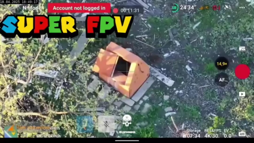 ウクライナのFPVドローンは、井戸に隠れているロシアの兵士に衝突します