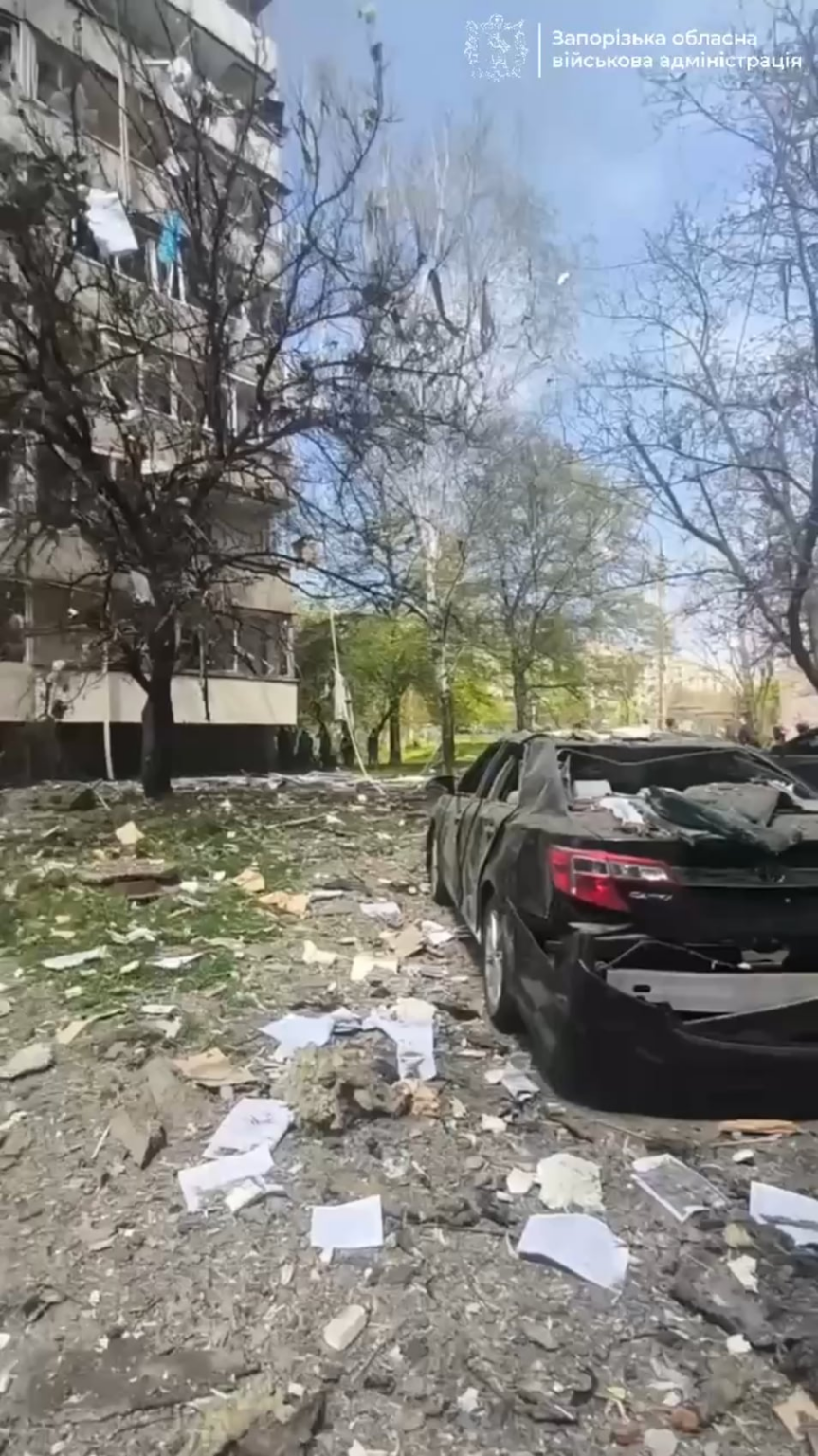 ロシア軍はザポリジアのブロックハウスを襲った