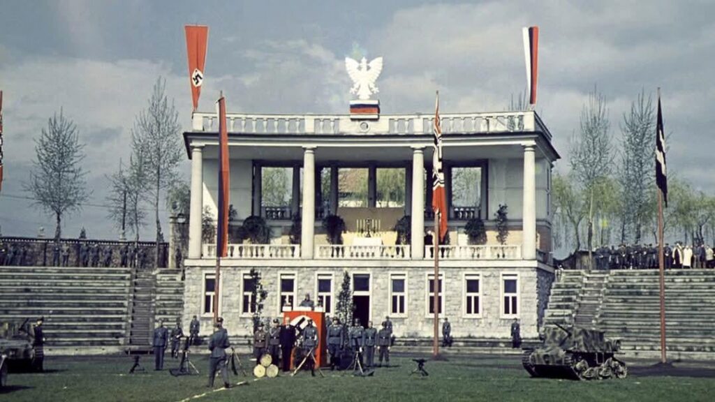 1944年4月20日、スロベニアのホームガードがベジグラードスタジアムで宣誓されました