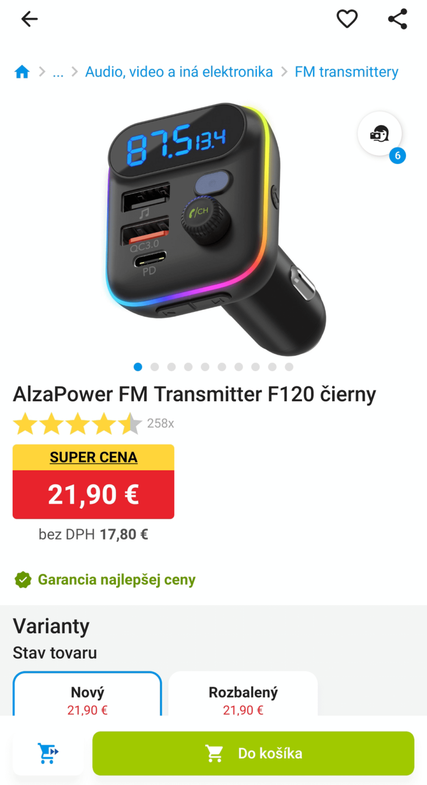 Alzaは、ブランドの下での価格の7倍でクリーンアリックスプレス製品を販売しています