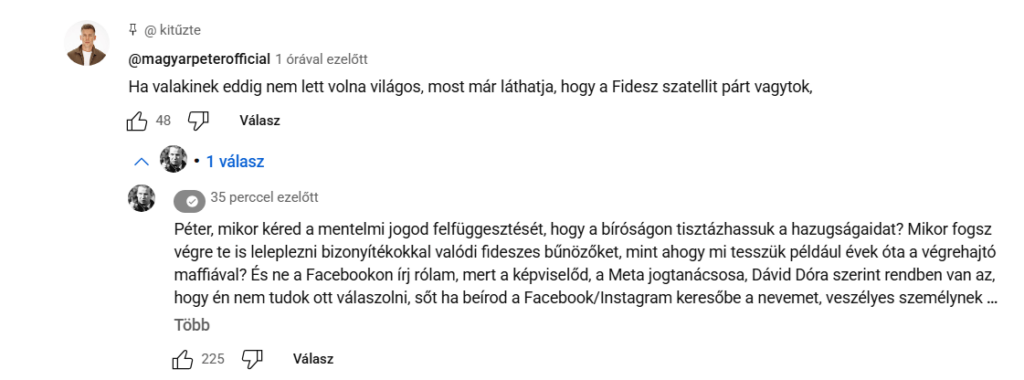 ToroczkaiはYouTubeチャンネルでハンガリーのピーターをフィルタリングし始めました