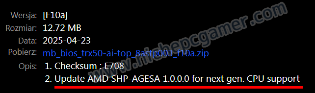 TRX50 AI TOP: 次世代CPU SHP (Shimada Peak)をサポート