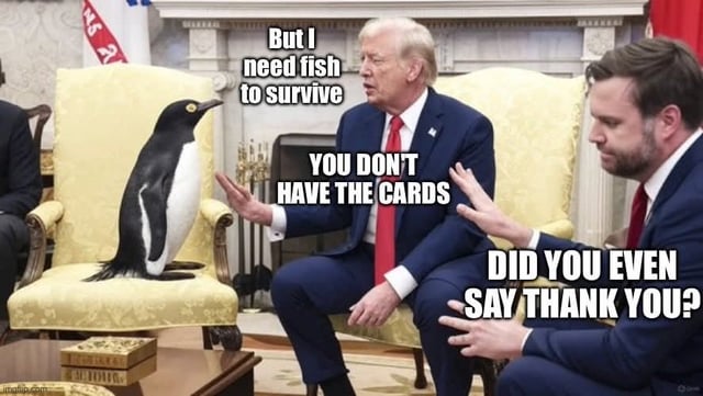 トランプはペンギンだけが住んでいる島に職務を課しました