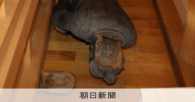 国の重要文化財の像が倒れ破損 長野県北部で震度5弱観測の地震で