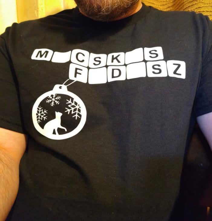 クリスマスのためのTシャツ：猫のファディス