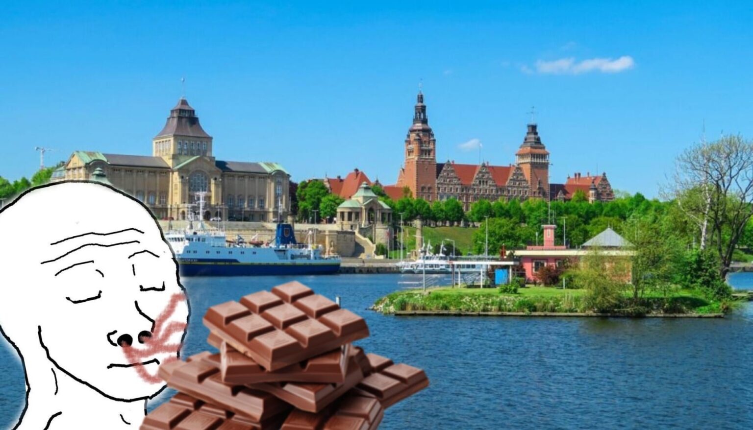 Szczecinには、チョコレートファクトリーの「Gryf」があり、特に川の近くの街を定期的に覆う香りがあります。はい、Szczecinは文字通りチョコレートの匂いがします。