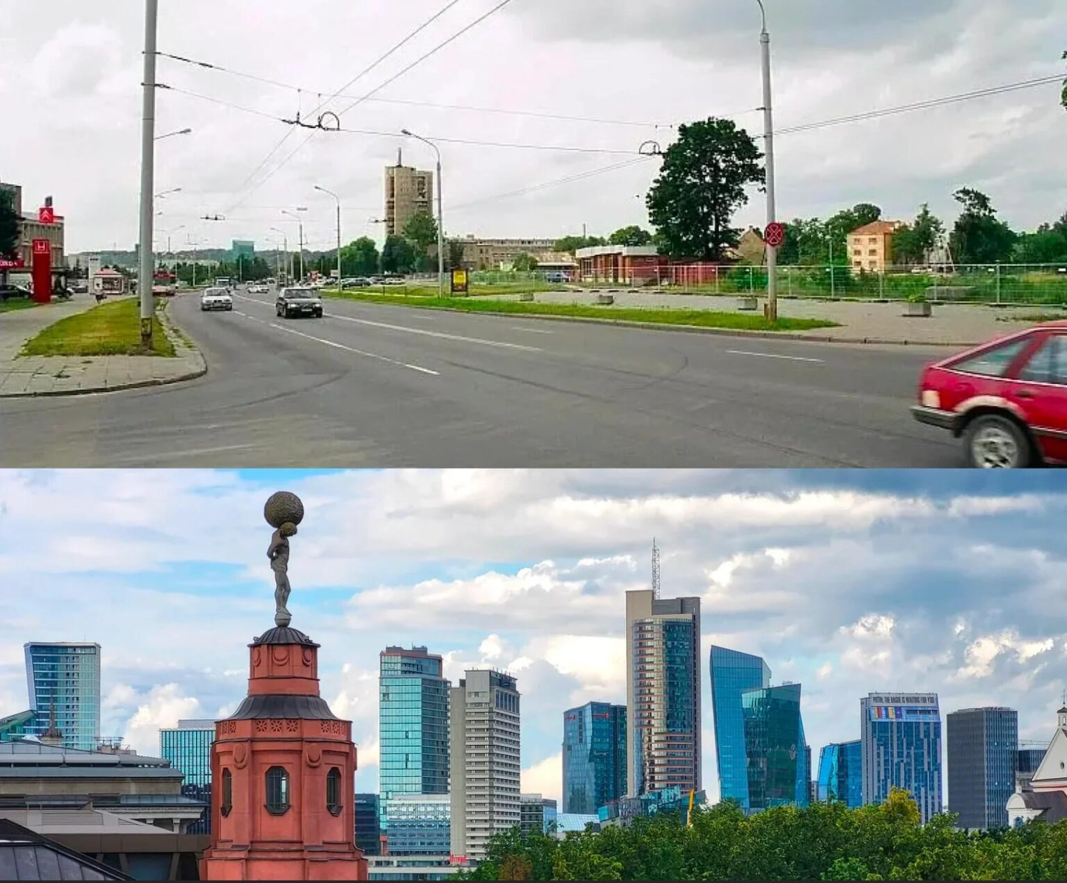 vilnius 20年離れて。別の角度から撮影されたまったく同じスポット。