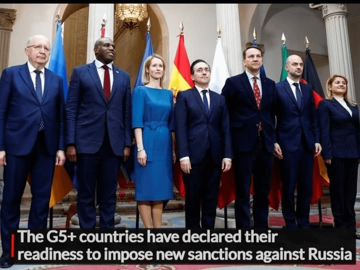 ドイツ、フランス、イタリア、ポーランド、スペイン、イギリス、およびヨーロッパ外交責任者であるカジャ・カラスは、3月31日に発表された声明によると、ウクライナに対する戦争を防ぐために利用可能なすべてのツールを使用して、ロシアへの制裁圧力を強化する準備ができていると宣言しました。