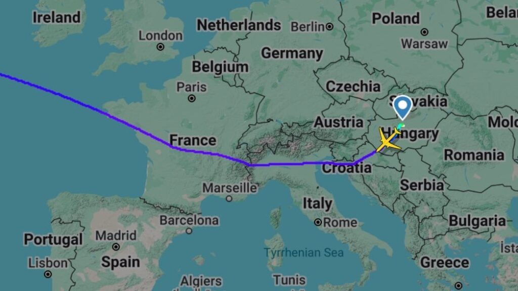 ネタニヤフの飛行機は、ハンガリーからの飛行後、スロベニアの航空エリアを避けました。